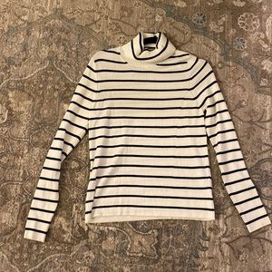 Black & White Striped Turtleneck